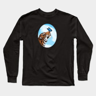 Tiger and Butterfly Long Sleeve T-Shirt